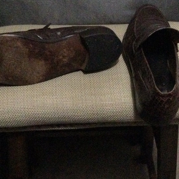 Antique Brown genuine alligator shoes - Picture 4 of 4